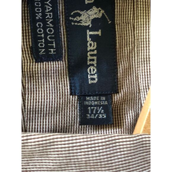 Ralph Lauren Yarmouth button-down shirt SZ 17 1/2 - Picture 10 of 11